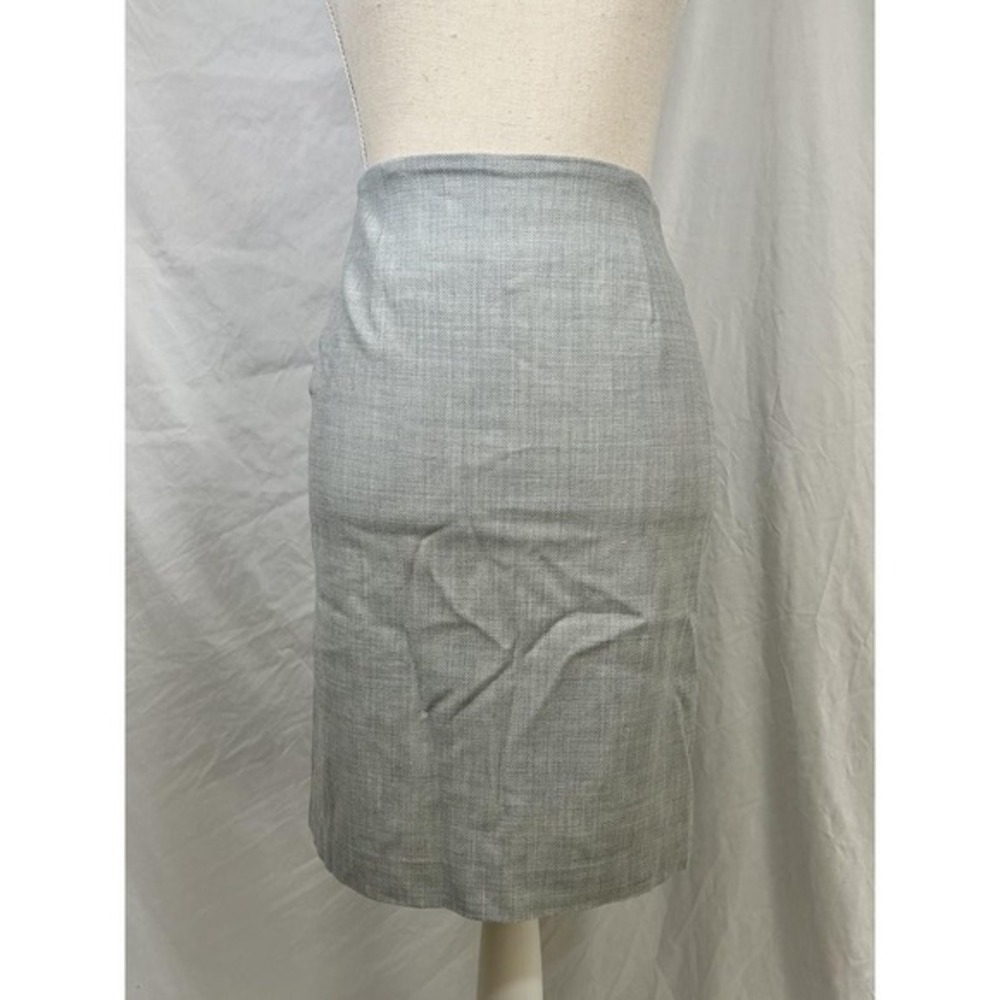 Piazza Sempione Pencil Skirt Womens Gray Wool Blend Made In Italy IT 40 US 4